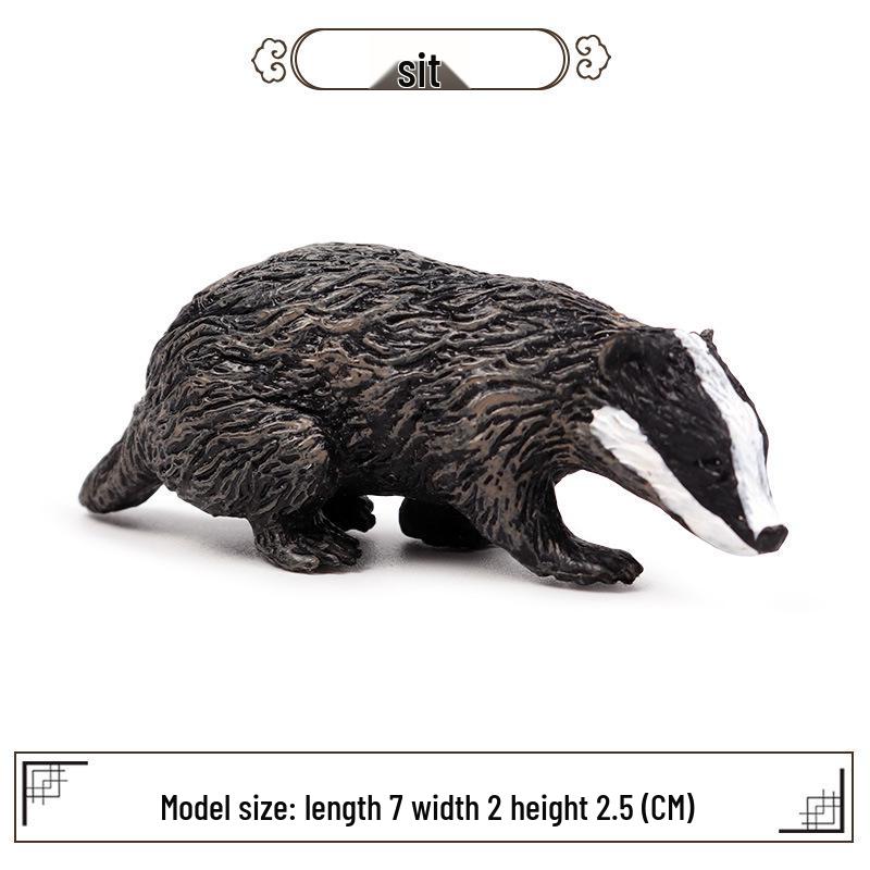 Реалистичные игрушки-модели дикой природы: Муравьед, Барсук, Бобр, Лиса, Норка - Пластиковые фигурки для детей.