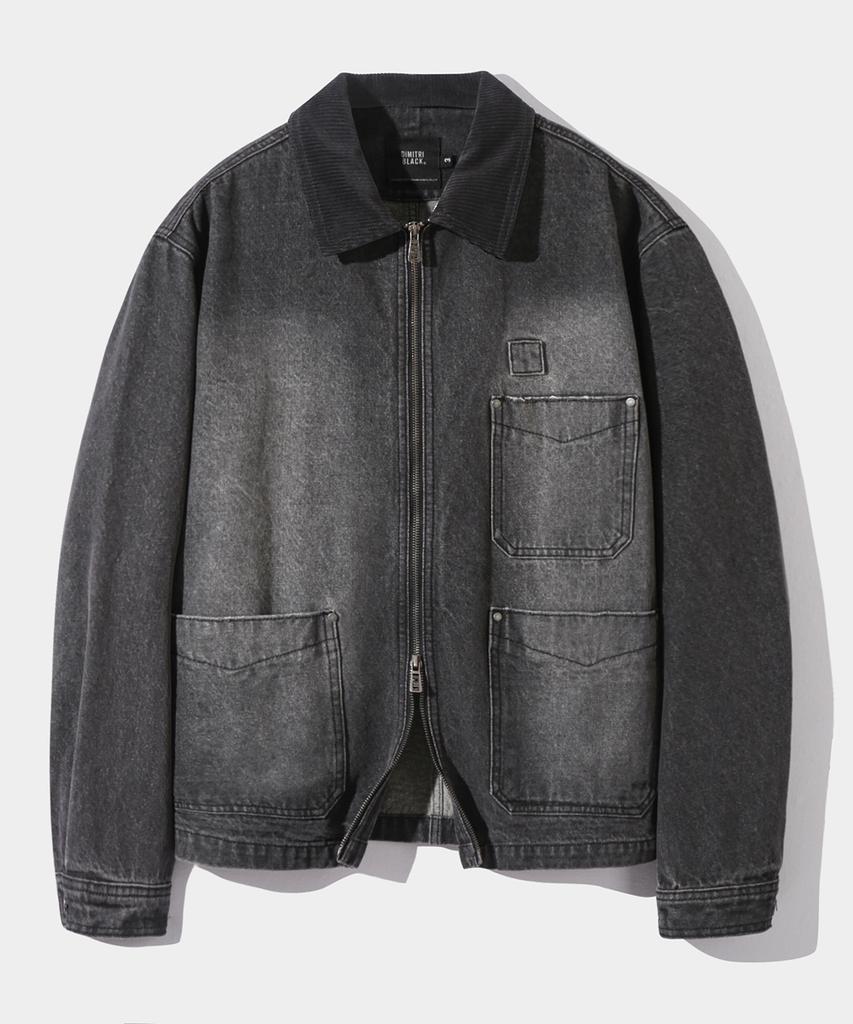 Джинсовая куртка Dimitri Black 2Way Og Essential Fade Wash Michigan Denim Jacket_Vintage Black