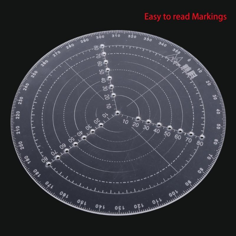 Деревообработка Кругорез Деревообрабатывающий Циркуль Инструмент для рисования кругов Акриловая Точная шкала Центрирующая линейка 20/30см