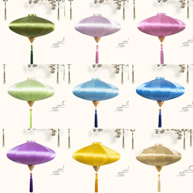 12/14 дюймов Древний стиль Китайский ретро шелковая ткань Вьетнам Дворцовый фонарь Водонепроницаемый Середина осени Свадебный фестиваль Декор Фонари