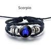 12 Constellation Luminous Weave Leather Bracelet Charm Bracelet Men Women Fashion Multilayer Zodiac Signs Bracelet Birthday Gifts MIT