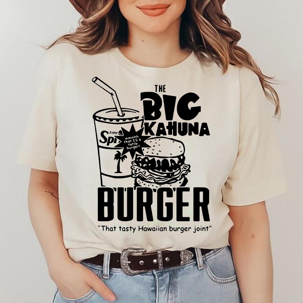 Funny Big Kahuna Burger T Shirt Healthy Breakfast Retro Fashion Men/women Clothing Vintage Harajuku High Quality Cotton Tshirts