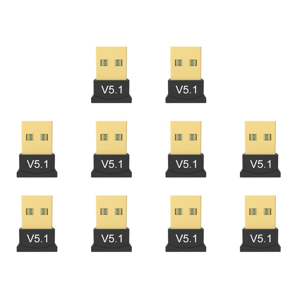 10/20 шт. Беспроводной USB-адаптер Bluetooth 5.3/5.1 Поддержка Windows 11/10/8.1 BT Аудиопередатчик Plug Play Музыкальный приемник Адаптер