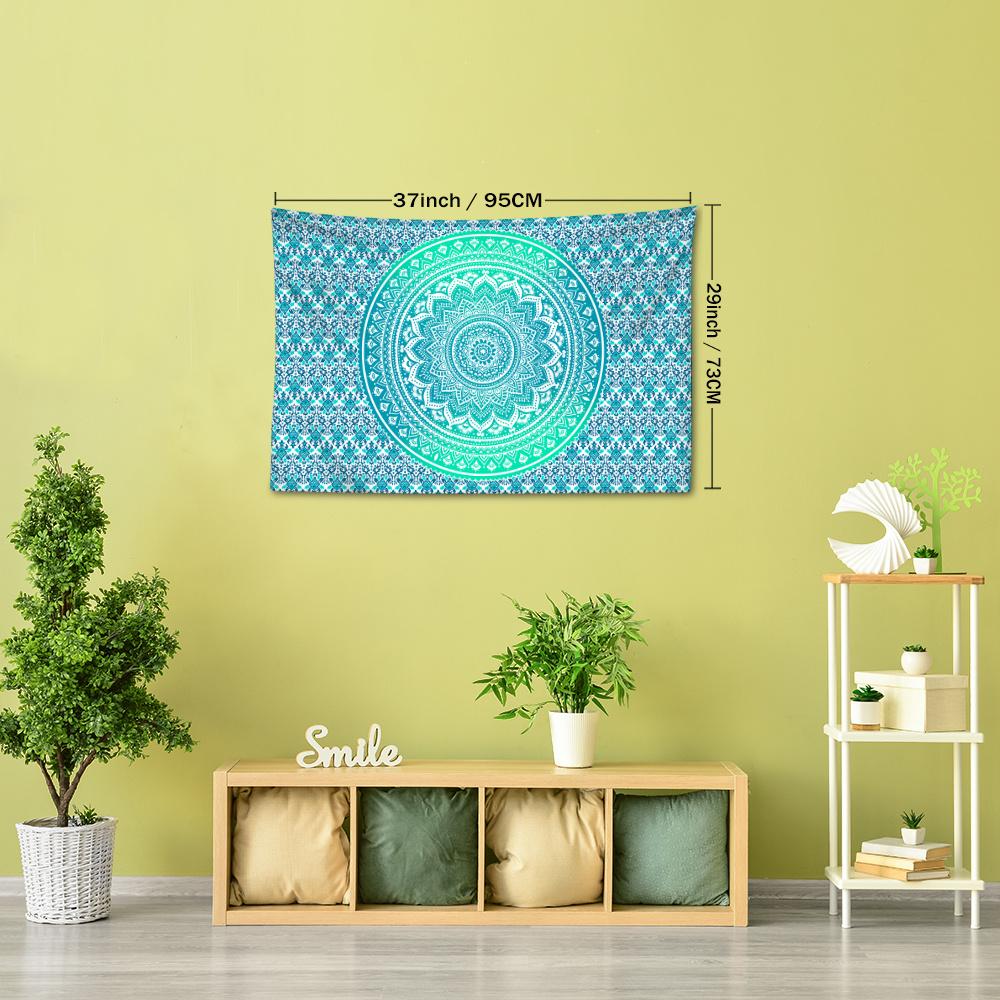 1pc Blue Mandala Pattern Tapestry Wall Hanging, Soft Brushed Polyester Fabric, Animal Theme, No Power Needed, Woven Decor for Living Room Bedroom