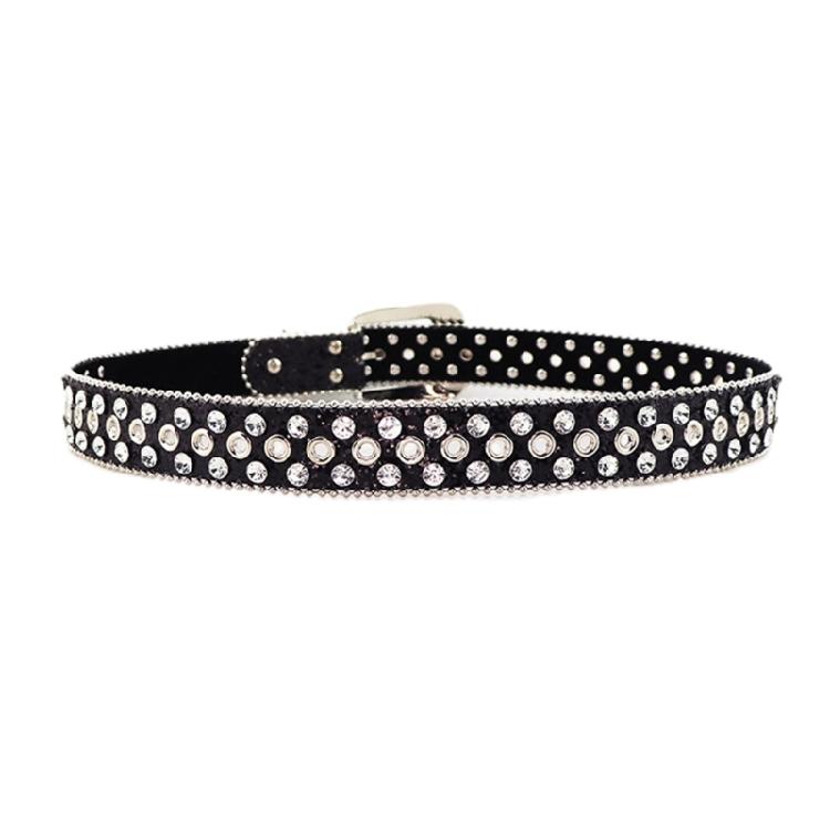 Девушка Блестящий Пояс Уличные Танцы Джинсовый Ремень Декоративный Ремень с Шипами