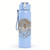 1PC Lion head golden monochrome print 750ml colorful plastic sports water bottle leakproof pop up lid with straw for outdoor work home use