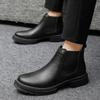 Genuine Leather Men Chelsea Boots Wedding Dress Shoes for Male Formal Business Men's Ankle Boots Winter Handmade Warm Footwear