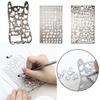 Portable Stainless Steel Stencils Hollow Ruler Travel Diary Notebook Drawing DIY Tool