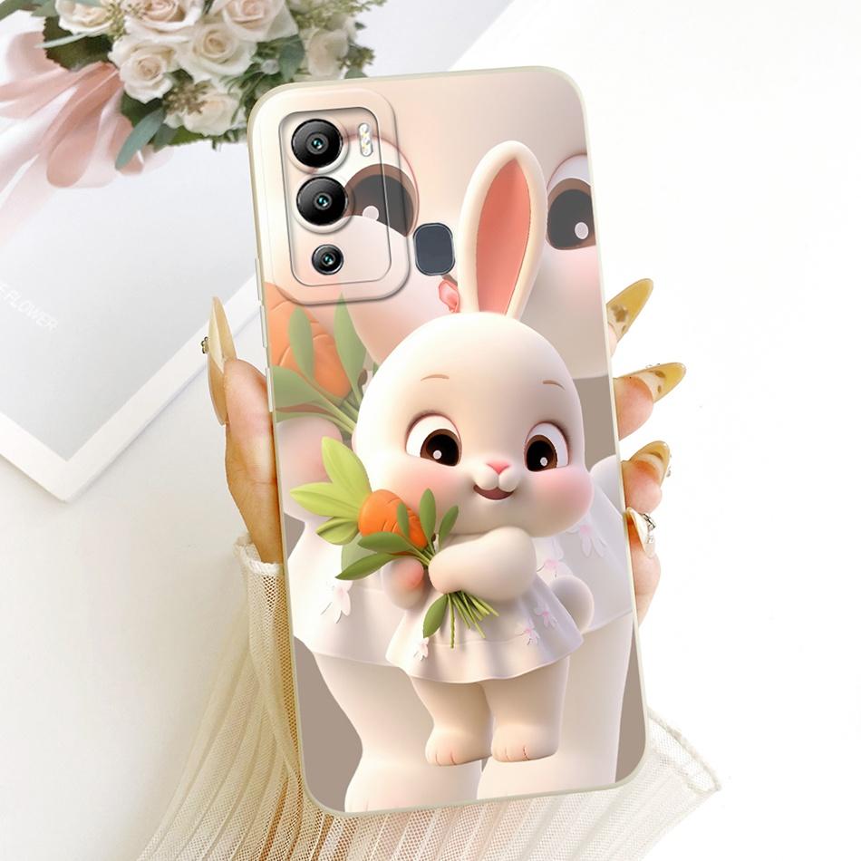For Infinix Hot 12 12 Play Cute Cat Flower Cartoon Phone Case For Infinix Hot12i Hot 12Play Shockproof Soft Silicone Bumpers