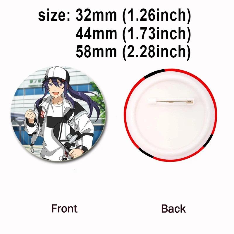 32/44/58MM Tinplate Brooch Ensemble Stars SOUMA KANZAKI Round Pins Cute Cartoon Badge for Backpacks Clothing Accesoory Jewelry