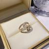 Новое кольцо Trend Micro Set Zircon Exquisite Opening Ring Lady Luxury Fashion All-match Temperament Ring Female