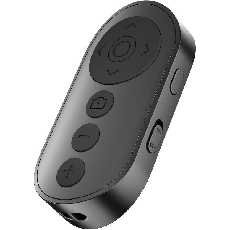 Wireless Camera Remote Control with Zoom for iPhone & Android, Versatile Shutter with Front/Rear Camera Switch for Photo & Video, Smartphone Remote