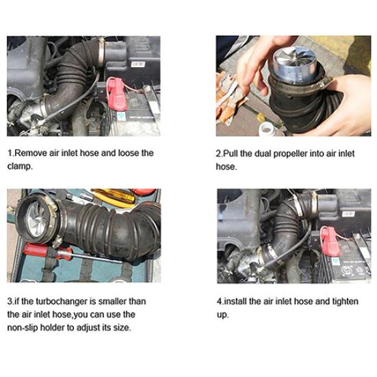 Универсальная экономия газового топлива, одиночный пропеллерный вентилятор, воздухозаборник, турбина, турбокомпрессор