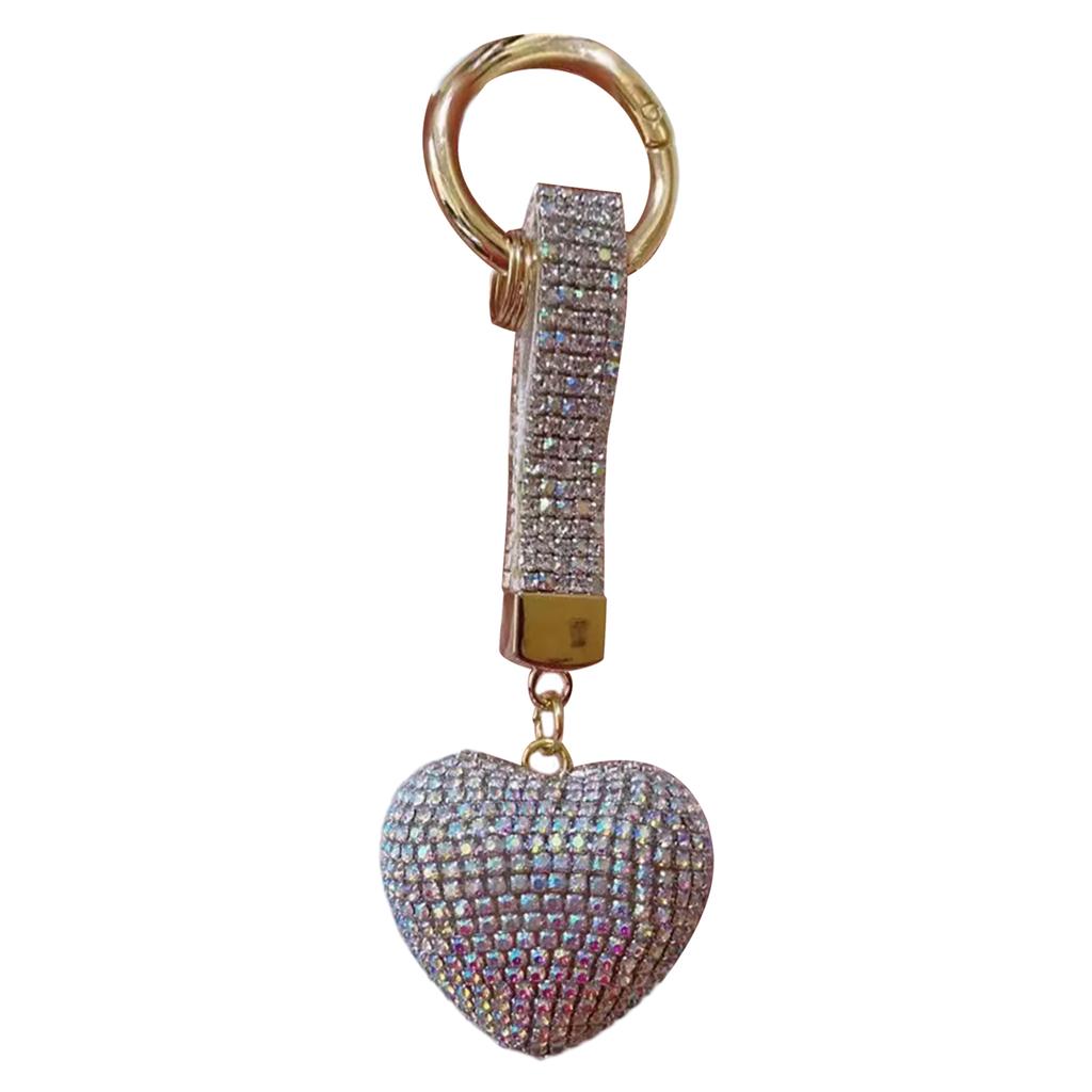 Брелок в виде сердца со стразами, милые украшения, брелок, украшение для рюкзака, сумки, подвеска, подарок для девочек и женщин