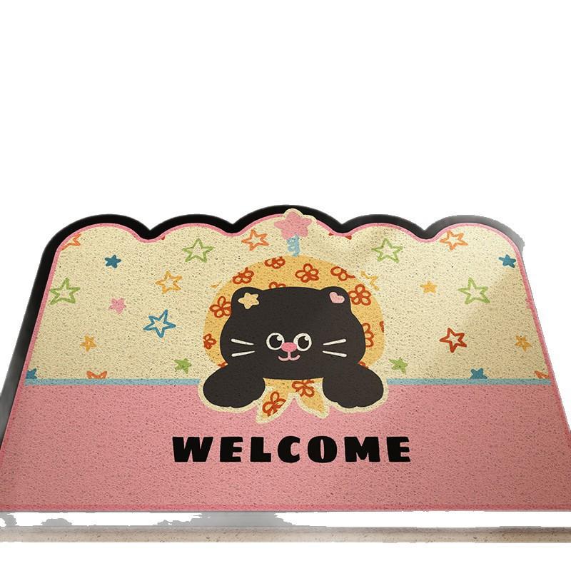 Cartoon Doormat Non-Slip Dirt-Resistant PVC Rug Entryway Customizable Cut