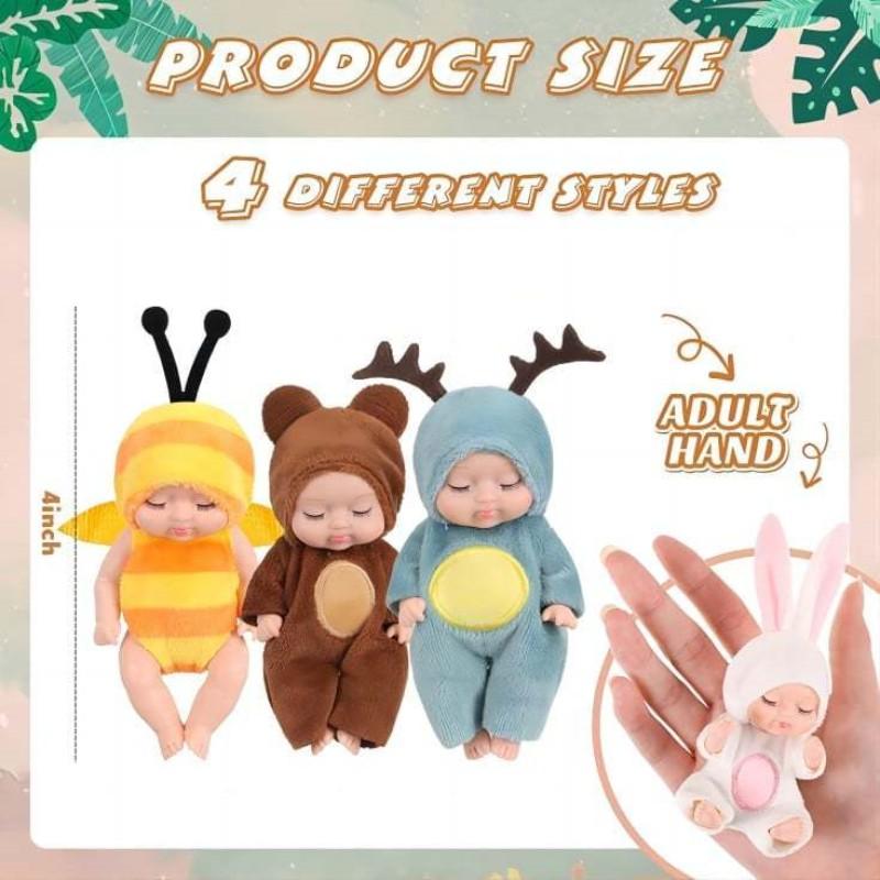 Baby Care Plush Toys Girl Toy Toys Simulation Mini Christmas Gifts Cute 11CM Reborn Baby Dolls Sleeping Barbie