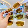 New Small Rectangle Kids Sunglasses Boys Girls Solid Simple Square Frame Sun Glasses Children Summer Uv Protection