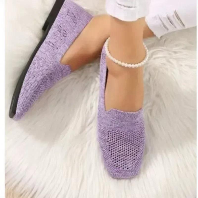 Женская сетчатая квадратная дышащая повседневная обувь на Хэллоуин, осень, повседневные простые туфли на плоской подошве с вырезами, Zapatos De Mujer 2024