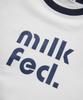 Milkfed Casual Cut Out Logo Big White S/S Top, Women's,