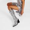 Fashion Kaky's New Pointed Flame Rhinestone Oversized High Heeled Women's Boots, High Tube Boots, Fashion Boots