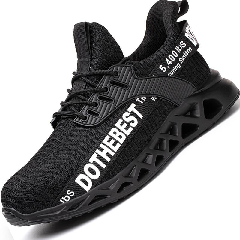 Fashion Plus Sise 36-48 Mens Safety Work Shoes Indestructible Anti-smash Sneakers Construction Shoes Steel Toe Breathable Security Boots