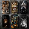Лев Мужчина Король Мягкий Чехол для Телефона для iPhone 16 16E 17 Air 15 Pro Max 14 Plus 13 Mini 11 12 7 Черный Чехол Задняя Панель