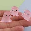 Светящийся розовый поросенок, миниатюрный брелок-шарм из смолы, украшение
