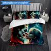 3PCS Clown Printed Bedding Set For Bedroom dormitory,  Includes 1 Duvet Cover & 2 Pillowcases for All Seasons Home Decor Fan gifts