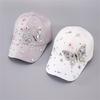 Elegant Crystal Baseball Hat for Women Breathable Sun Protective Hat with Butterfly Design for Vacation Spring Headwear