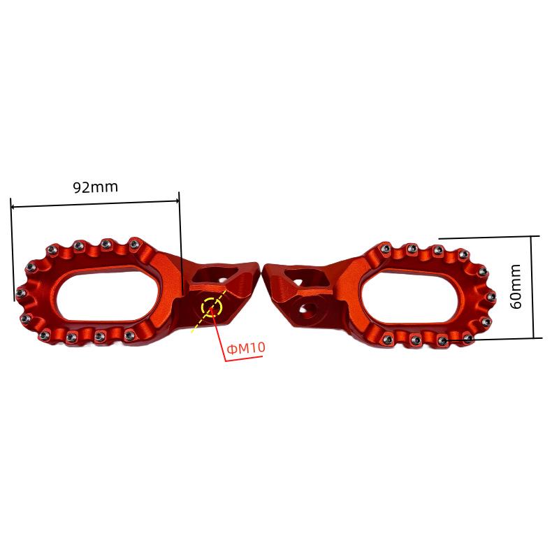 Compatible CNC Aluminum Rearset Footpegs for KTM Hengjian Z300 and Ke Weisi K23AJ1 Models.