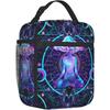 Психоделический узор Грибы Прочная Водонепроницаемая Изолированная Сумка для Ланча Искусство Мандалы Многоразовая Сумка-Холодильник Термо-Сумка Ланч-Бокс