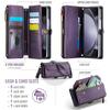 CaseMe Flip Leather Phone Case for Samsung Galaxy Z Fold 7 5G Fold 6 5 4 3 S25 Edge S24 FE S23 S22 S21 S20 Plus Note 20 Ultra Zipper Wallet Card Cover
