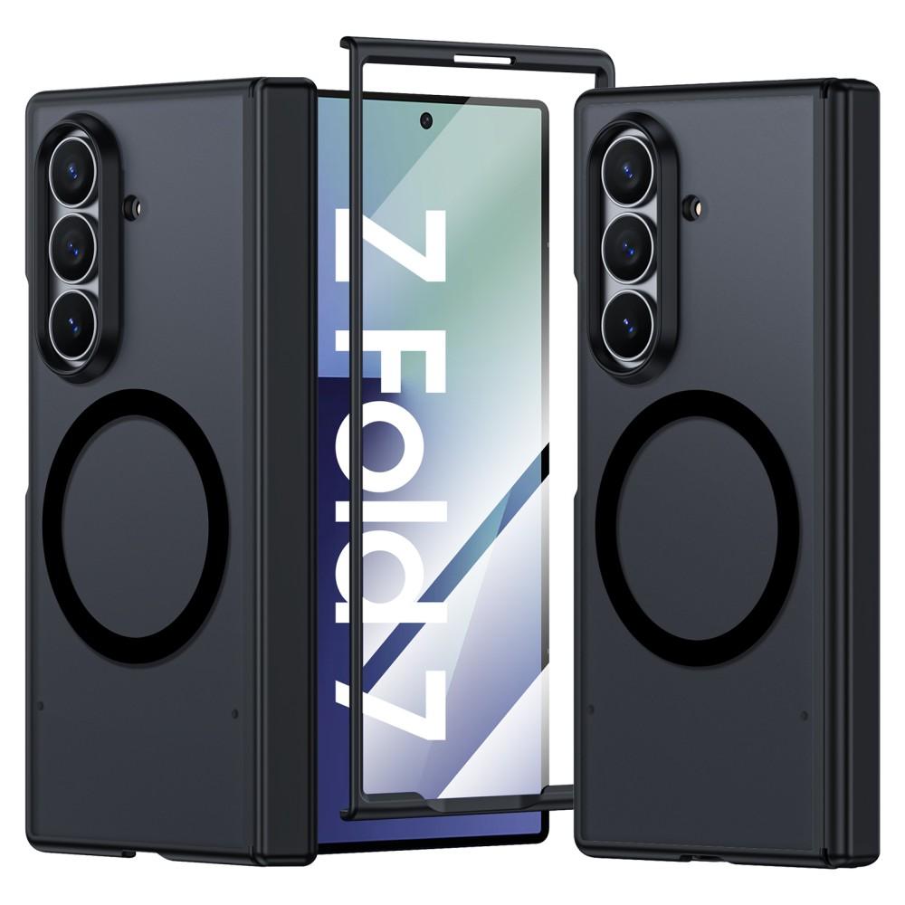 Для Samsung Galaxy Z Fold 7 матовый чехол для телефона, с защитной пленкой [HD и приватная], с магнитной защелкой,