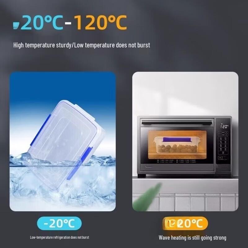 Medium Glass Food Storage Container for Refrigerator and Microwave