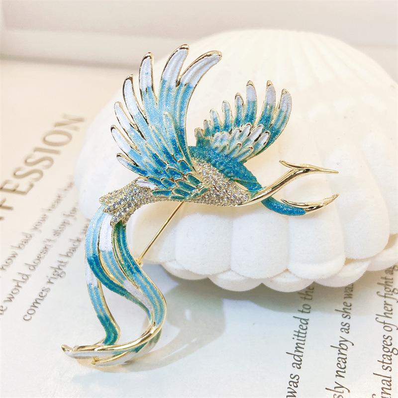 Pinkdudu Romantic 3 Color Phoenix Ancient Style Brooch Retro Luxury Charming Mythical Creature Brooch Pin for Women PD1223