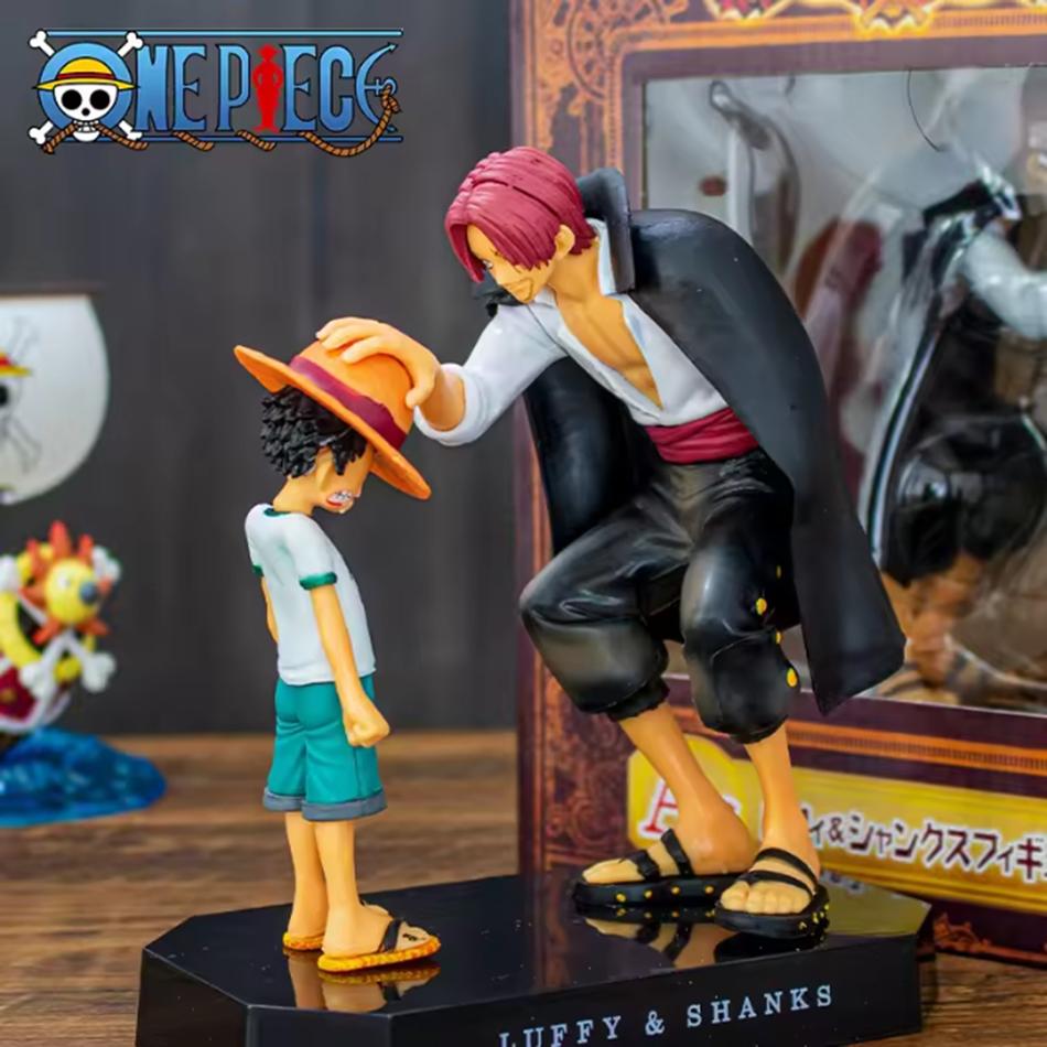 18 см Аниме Фигурка One Piece Четыре Императора Шанкс Соломенная Шляпа Луффи Фигурка Действия One Piece Revible Moment