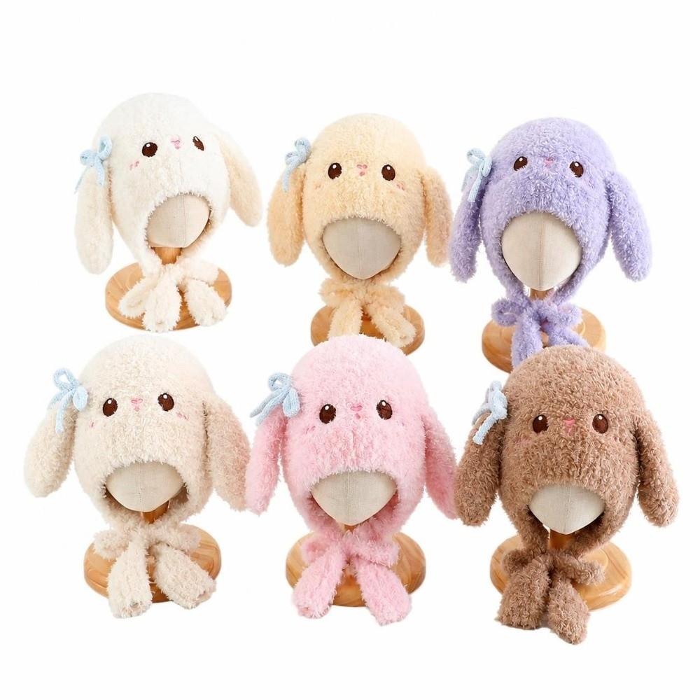 Windproof Long-eared Rabbit Kid's Hat Toddler Caps Ear Protection Hat Beanie Hat for Boys Girls