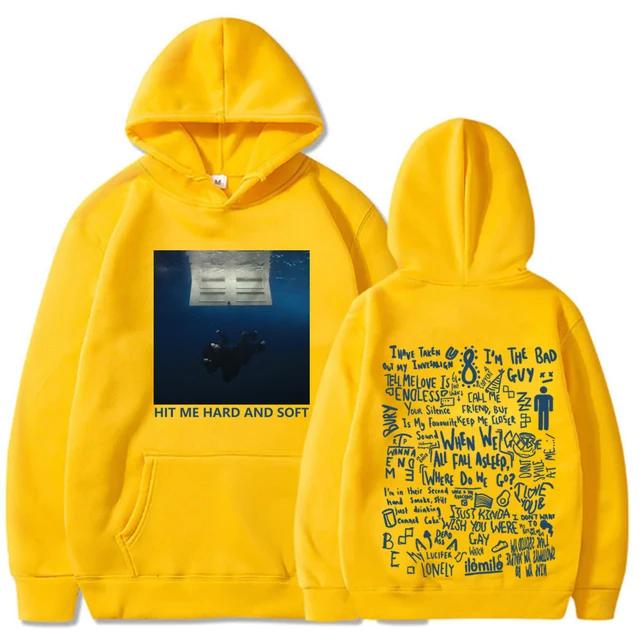 Hit Me Hard and Soft Tour Hoodie Billie Pullover Men Hoodies Sudaderas Male
