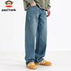 paul frank Мужские джинсы в американском ретро-стиле, потертые, свободного кроя