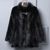 Women's Imitation Mink Coat Imitation Fur Jacket Imitation Mink Hair Stand-up Collar Short Jacket Mother Outfit Medium and Old