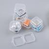 10Pcs Storage Boxes Portable Carry Transparent Flip Jewelry Box Square Plastic Pill Box Parts Tool Box Earplug Protection Box