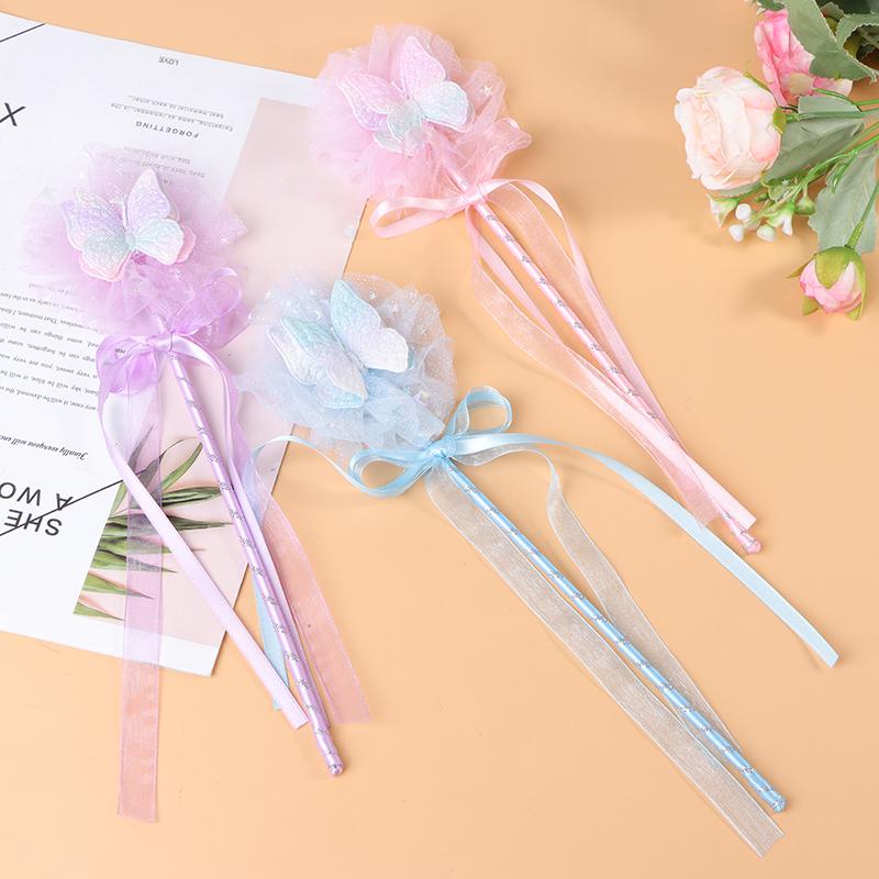 Милая бабочка волшебная палочка фея палочка принцесса косплей реквизит палочка для девочек день рождения Хэллоуин вечеринка принадлежности