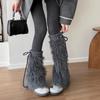 Knitted Winter Leg Warmers Y2K Plush Leg Coverings Soft Furry Leg Warmers  Accessories