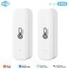 2PCS Tuya Zigbee WiFi Temperature Humidity Sensor Home Connected Thermometer Compatible With Smart Life Alexa Google Assistant