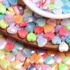 100Pcs Heart Acrylic Beads Jewelry Making AB Color DIY For Wholesale Pendant Necklace Bracelet