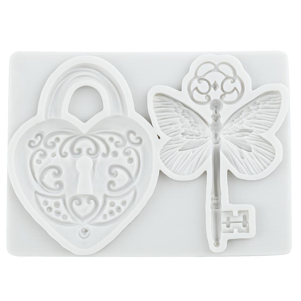 Винтажный ключ силиконовые формы замок замочная скважина форма для мастики инструменты для украшения торта топпер для кекса конфеты шоколад форма для гампасты