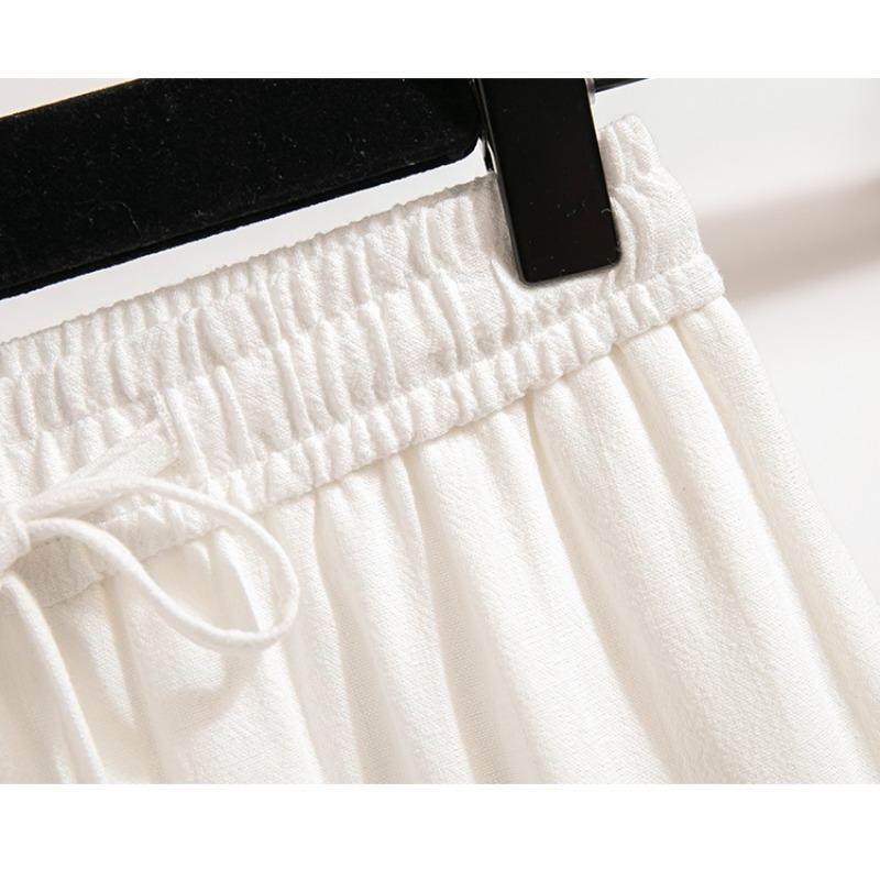 Dimanaf Summer 2025 Women Plus Size Pants High Waist Basic Elastic Pants Loose Female Casual Trousers Long Pants