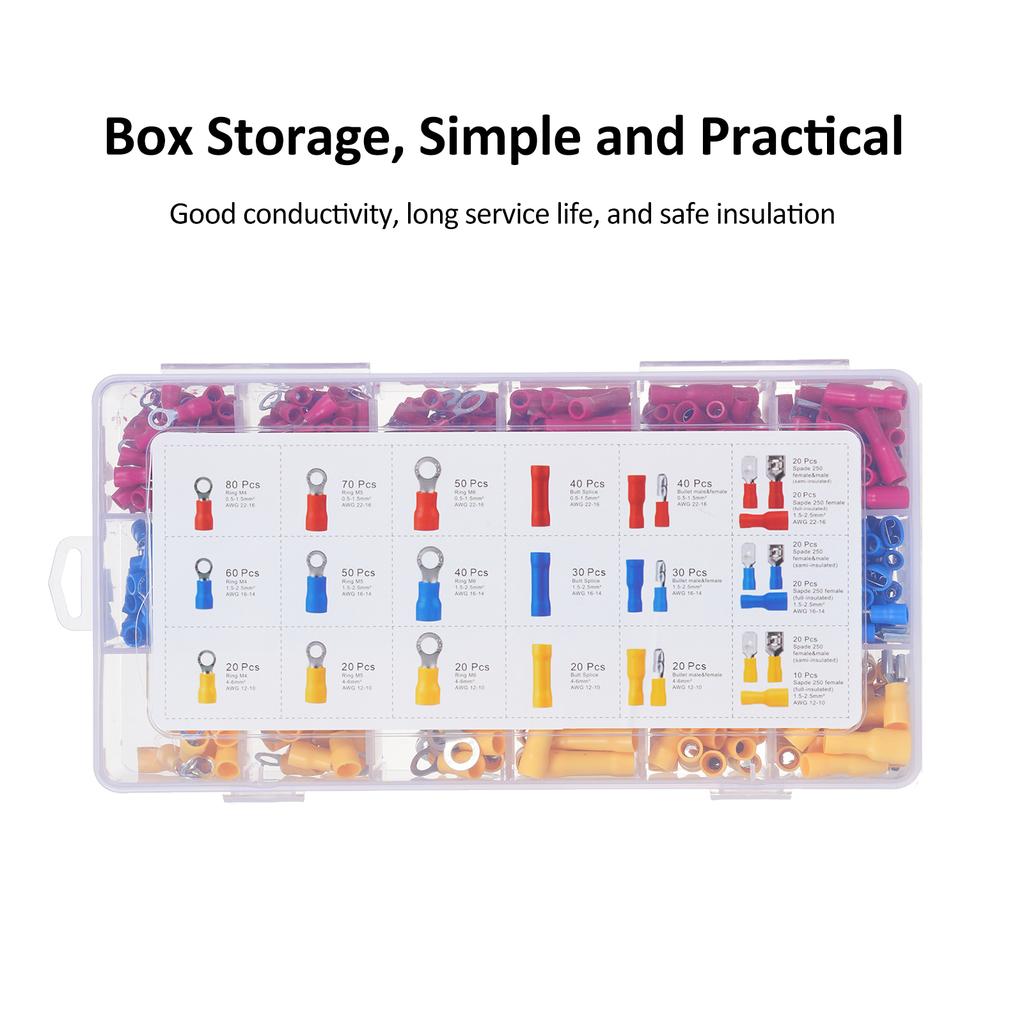 Набор инструментов для обжима проводных клемм, многофункциональные клещи для зачистки проводов, обжимные клещи с 700 шт.