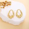 Spiral Maple Leaf Love Hollow Irregular Earrings, Heavy Industry Advanced Sense Metal Style Fashion Temperament Earrings