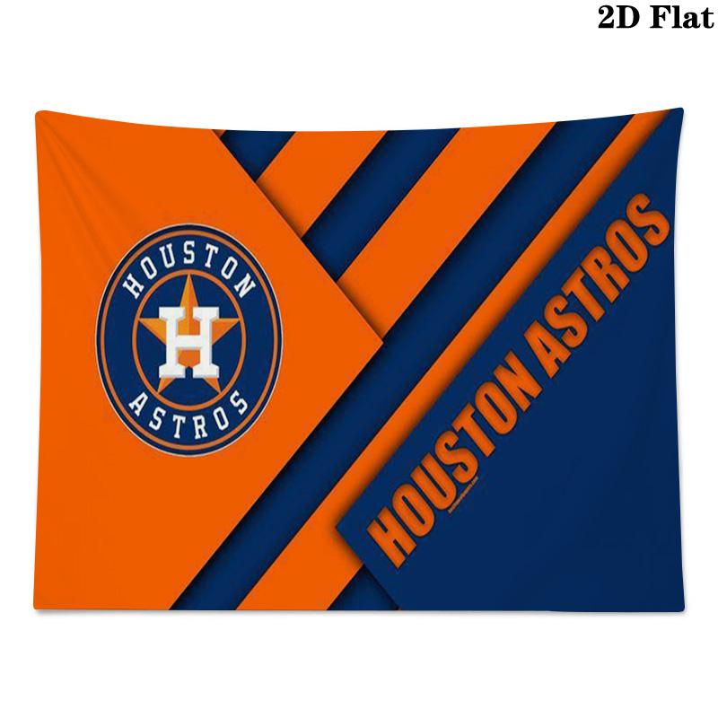 Houston Astros Logo Wall Tapestry Aesthetic Wall Hanging Printed Fabric Blanket Decorative Tapestries for Bedroom Living Room Home Decor